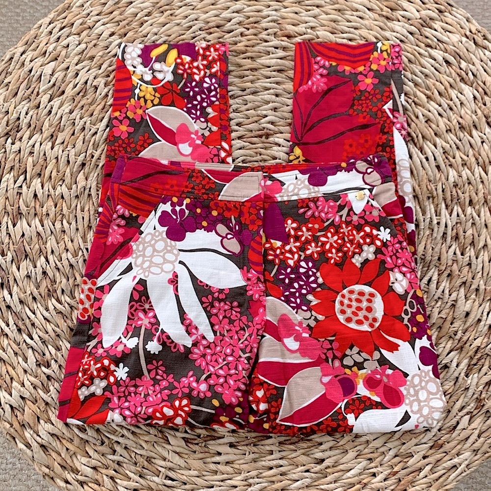 Trina Turk Floral Moss 2 Crop Pant - Picture 3 of 15